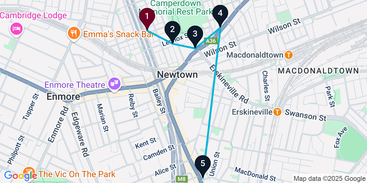 Map for Darling Harbour Pub Crawl: Classic Homestyle Cooking to Craft Brews