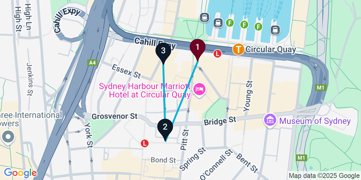 Map for Sydney Pub Crawl: Whiskey, Cocktails, and Cider