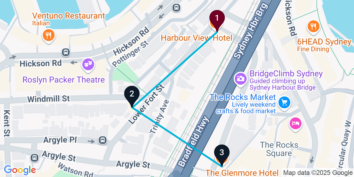 Map for Darling Harbour Pub Crawl: Rooftop Views & Upscale Eats