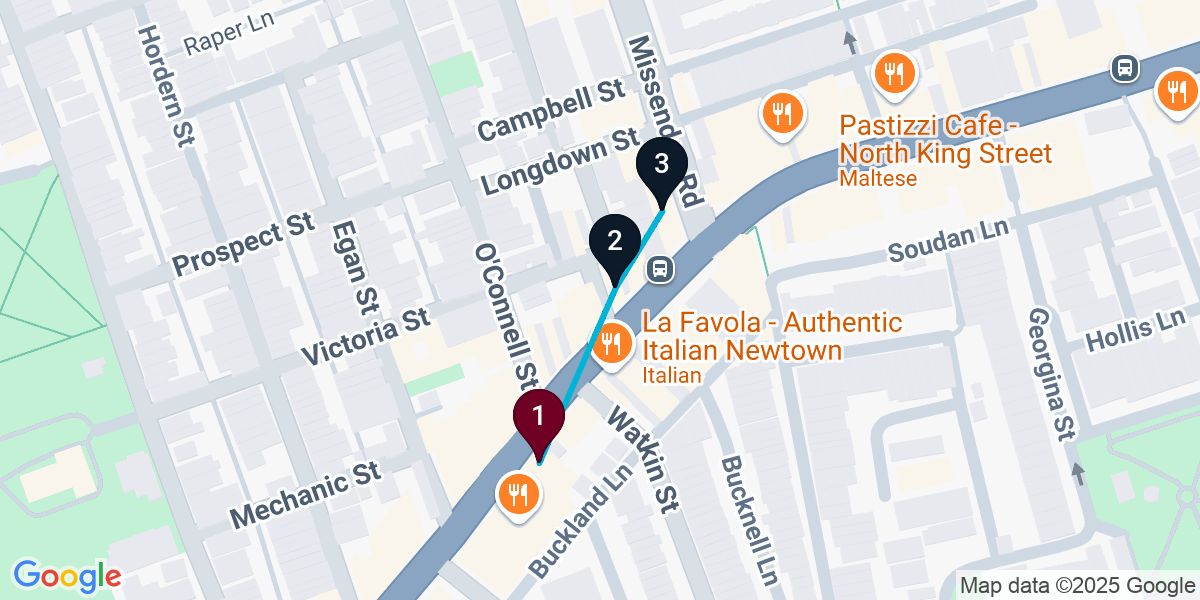 Map for Darling Harbour Cocktail Bar Crawl