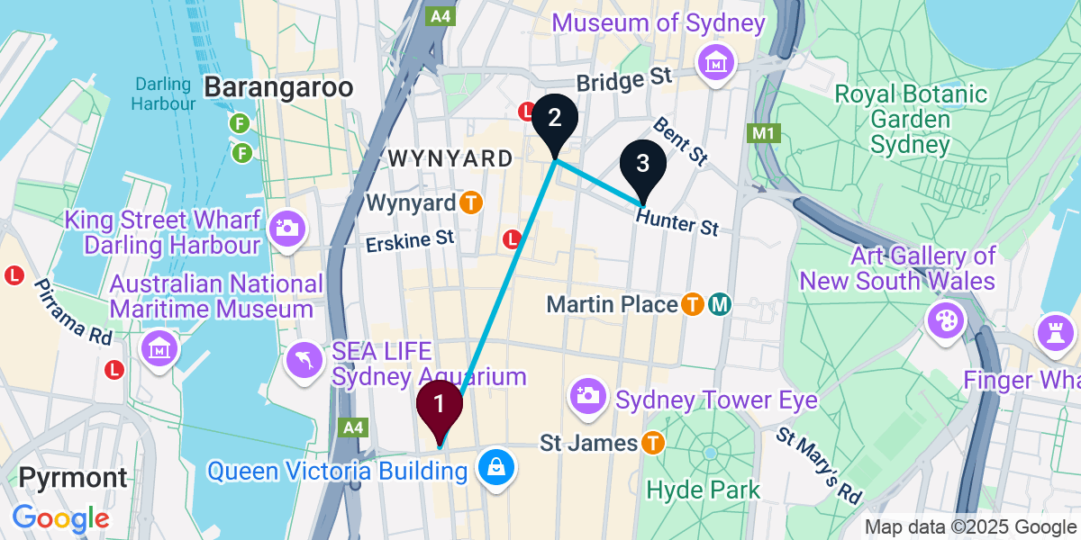 Map for Darling Harbour Cocktail Bar Crawl: Sip & Savor
