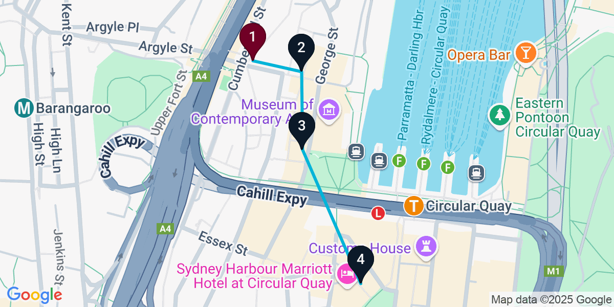 Map for Darling Harbour Cocktail Bar Crawl: Sip and Savor