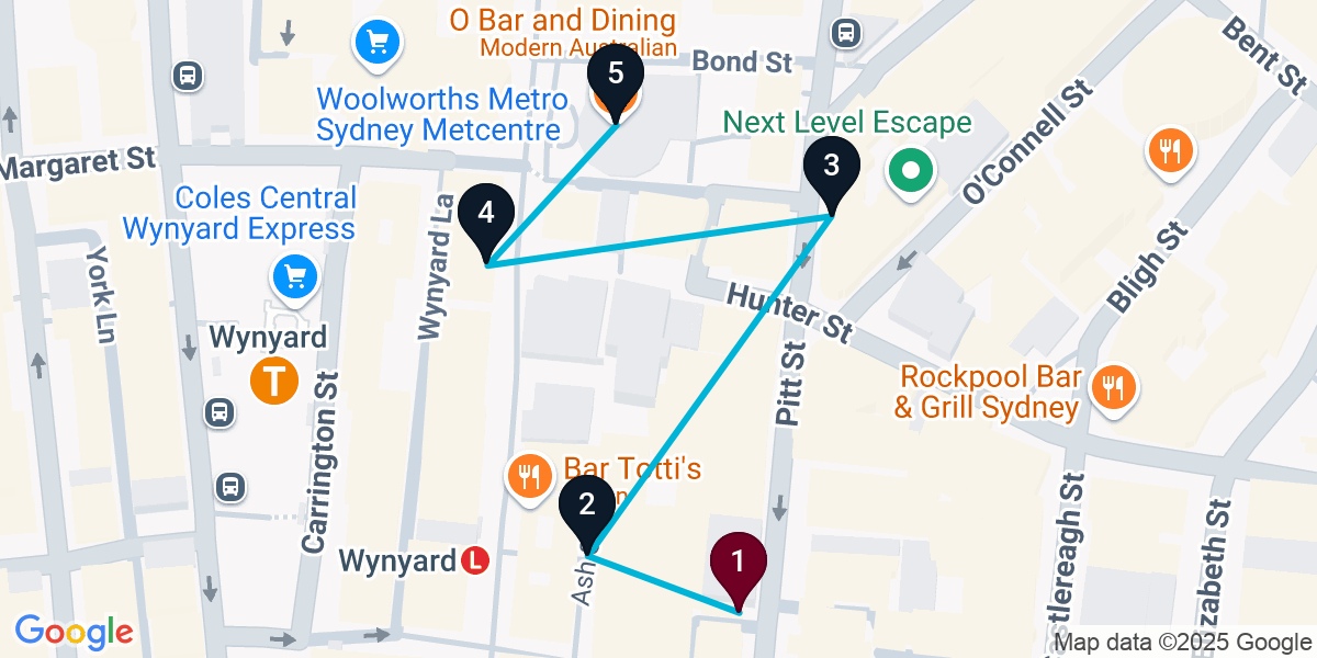 Map for Darling Harbour Pub Crawl: Pints & Vintage Tavern Fun