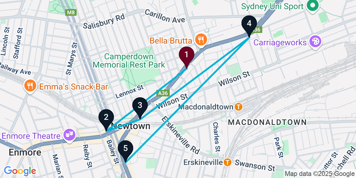 Map for Darling Harbour Restaurant Crawl: Tasty Bites & Cocktails Galore