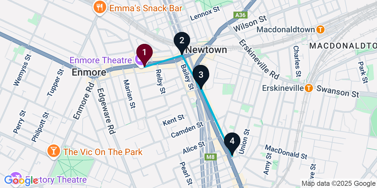 Map for Erskineville General Pub Crawl: Drink, Eat, Repeat!