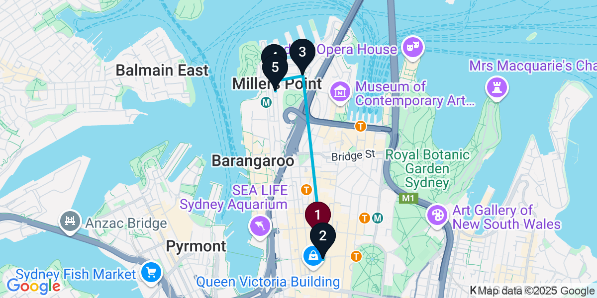 Map for Explore the Rocks: Foodie Pub Crawl Adventure