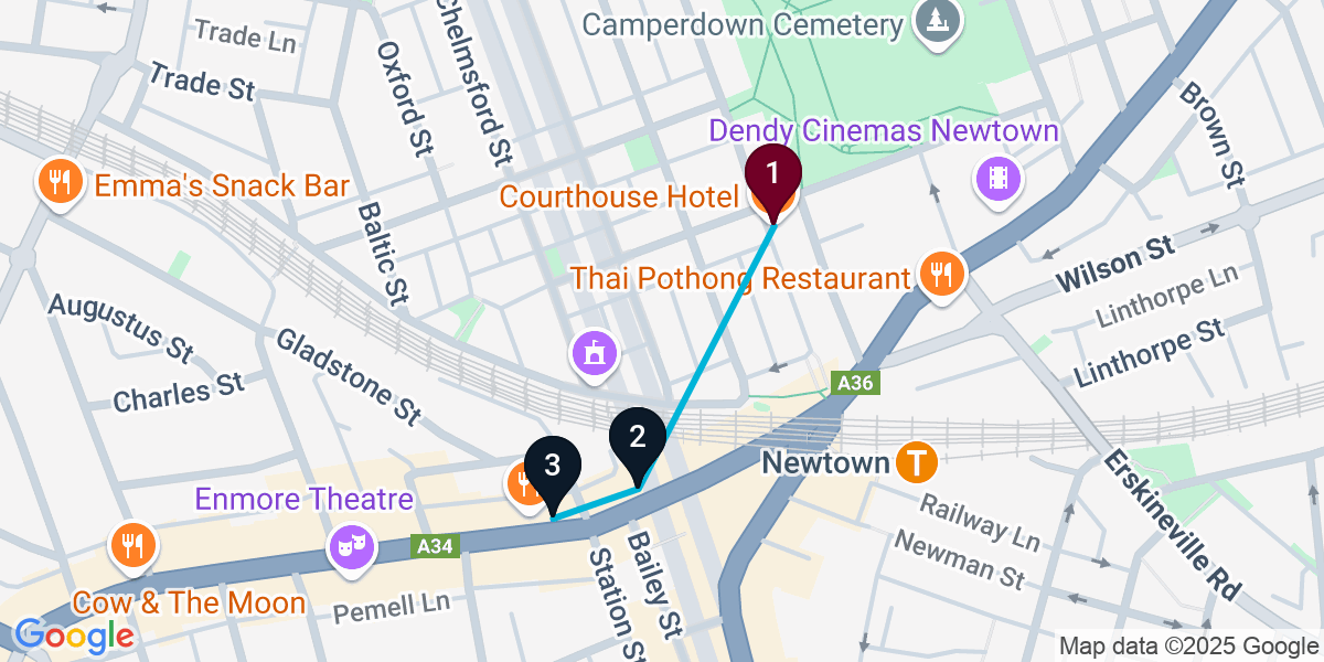 Map for Darling Harbour Wine Bar Crawl