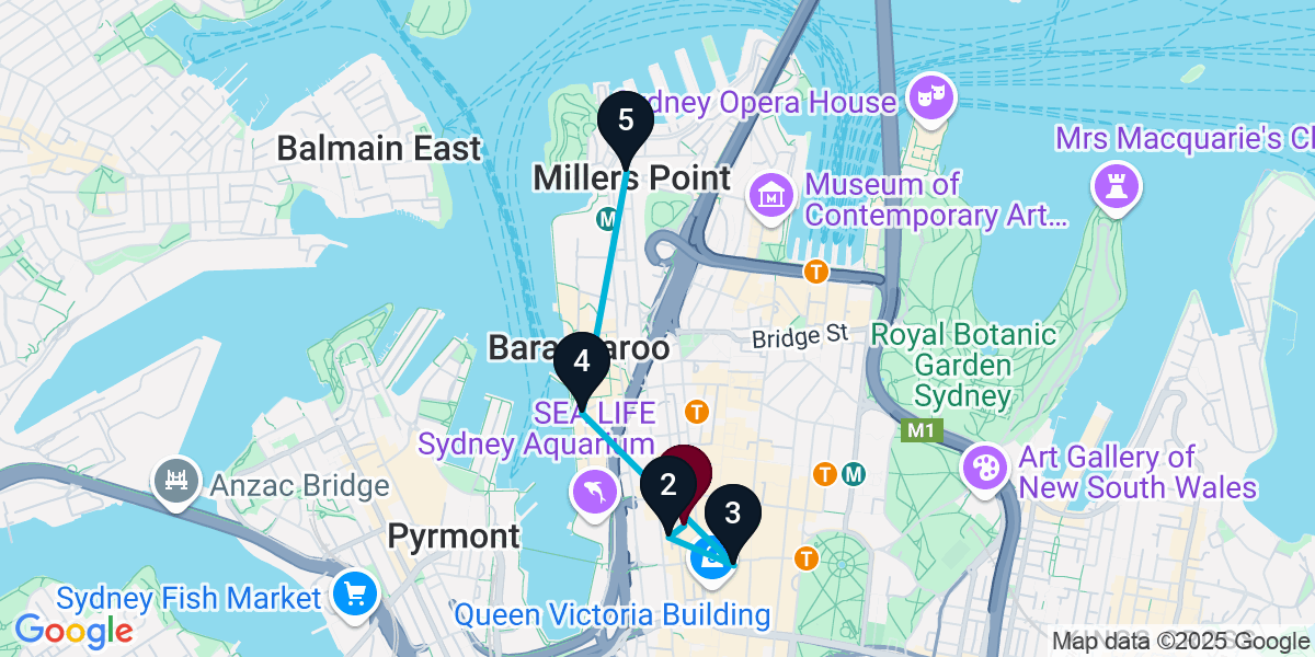 Map for New South Wales Cocktail Crawl: Sip & Explore 5 Chic Venues