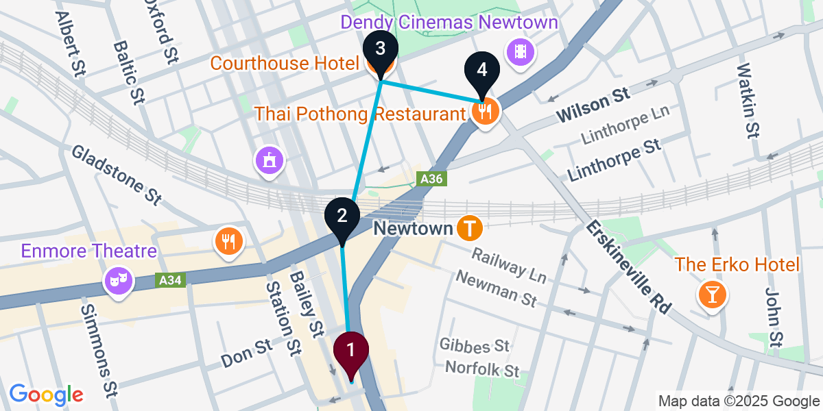 Map for Darling Harbour Cocktail Bar Crawl: Sip & Sway