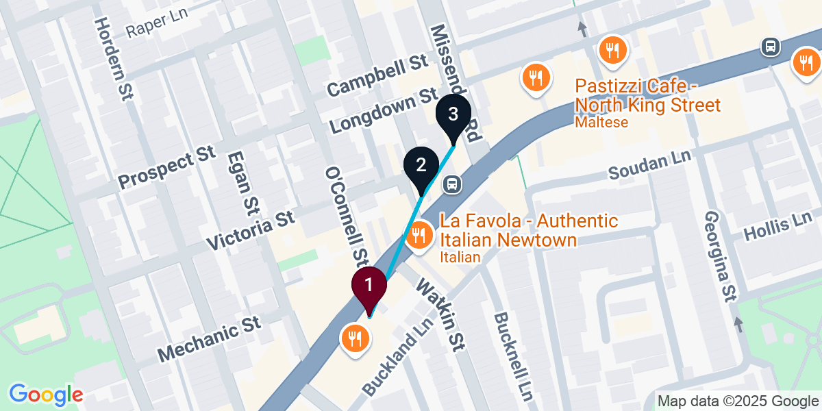 Map for Darling Harbour Cocktail Bar Crawl: Belly Bao to Marlborough Hotel