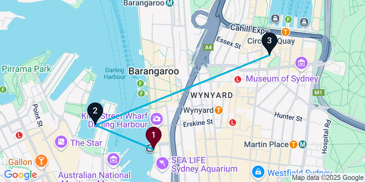 Map for Darling Harbour Restaurant Crawl: Italian Delights