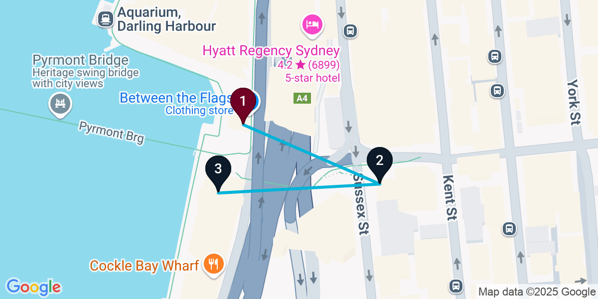 Map for Sydney Pub Crawl: Pizza, Cocktails & Rooftop Views