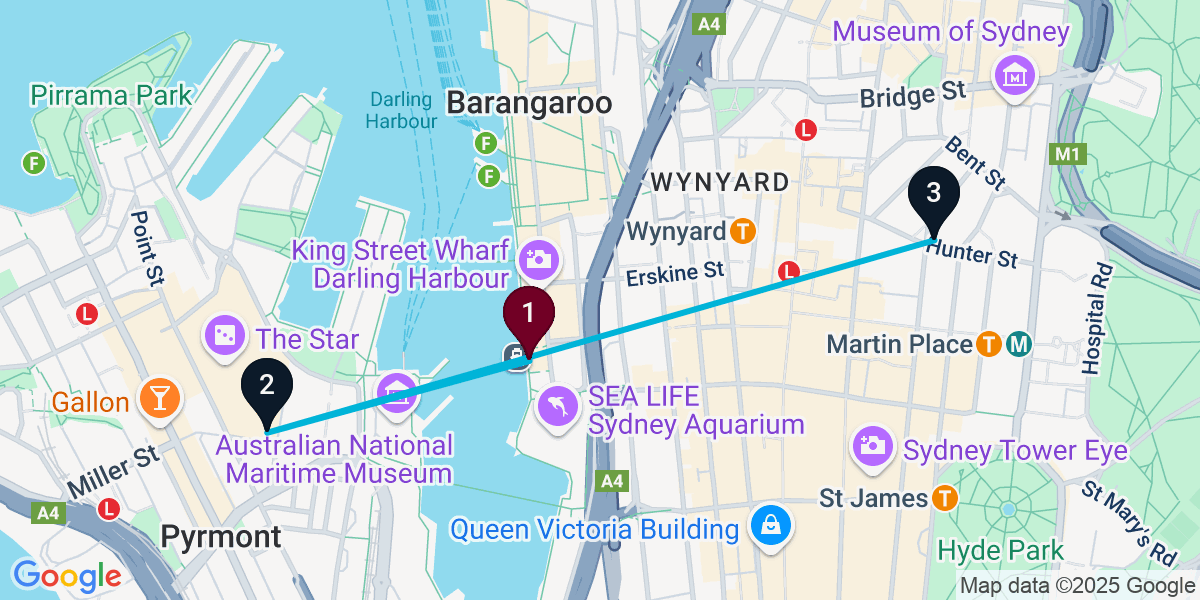 Map for Darling Harbour Sports Bar Crawl: Pizza, Sushi, and Cocktails