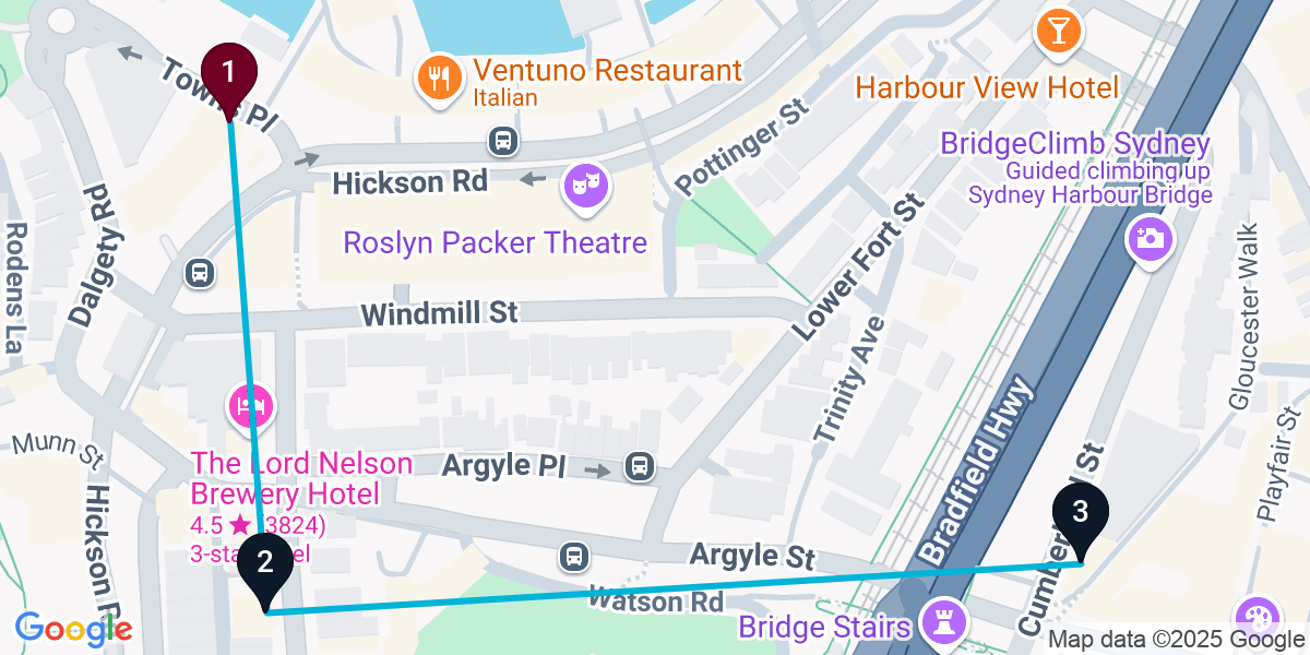 Map for Darling Harbour Seafood & Cocktail Bar Crawl