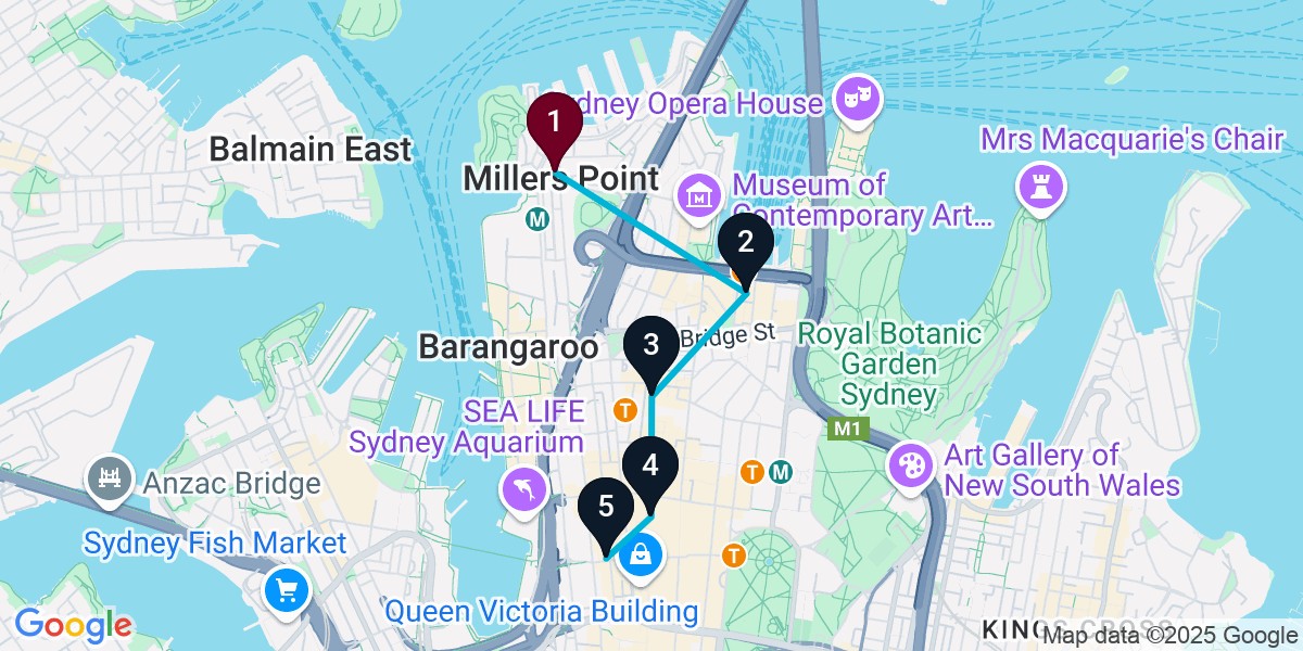 Map for New South Wales Pub Crawl: Foodie Adventure
