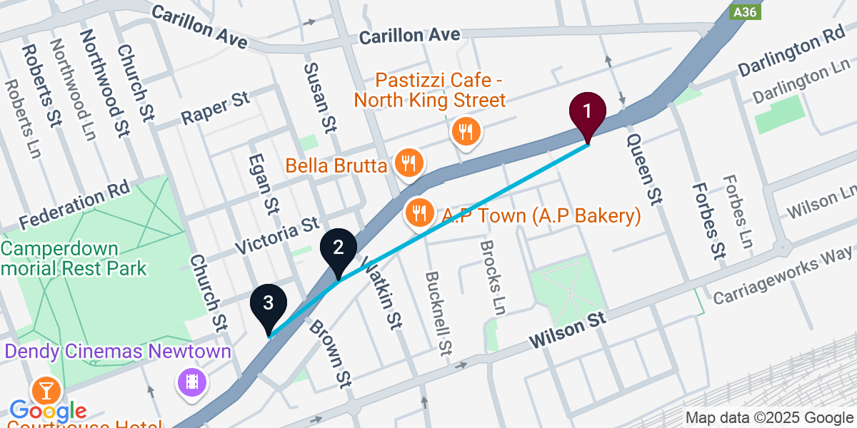 Map for Darling Harbour Cocktail Bar Crawl