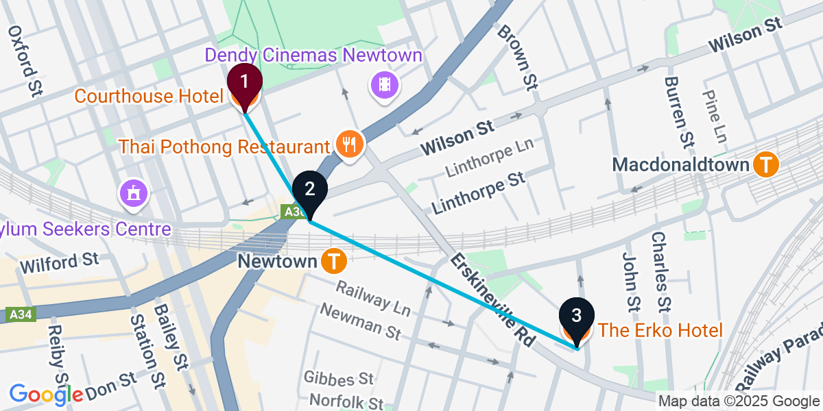 Map for Darling Harbour Sports Bar Pub Crawl