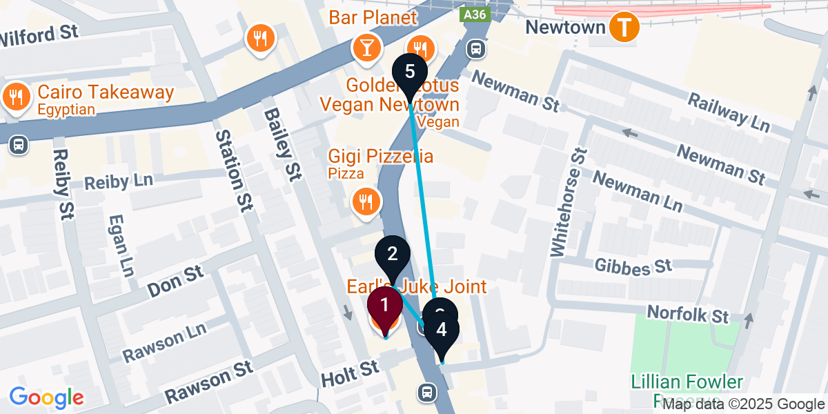 Map for Darling Harbour Cocktail Bar Crawl: Sip & Explore Saloon-Style Venues