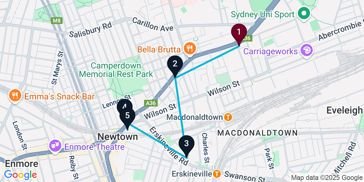 Map for Darling Harbour Restaurant Crawl: Foodie Adventure