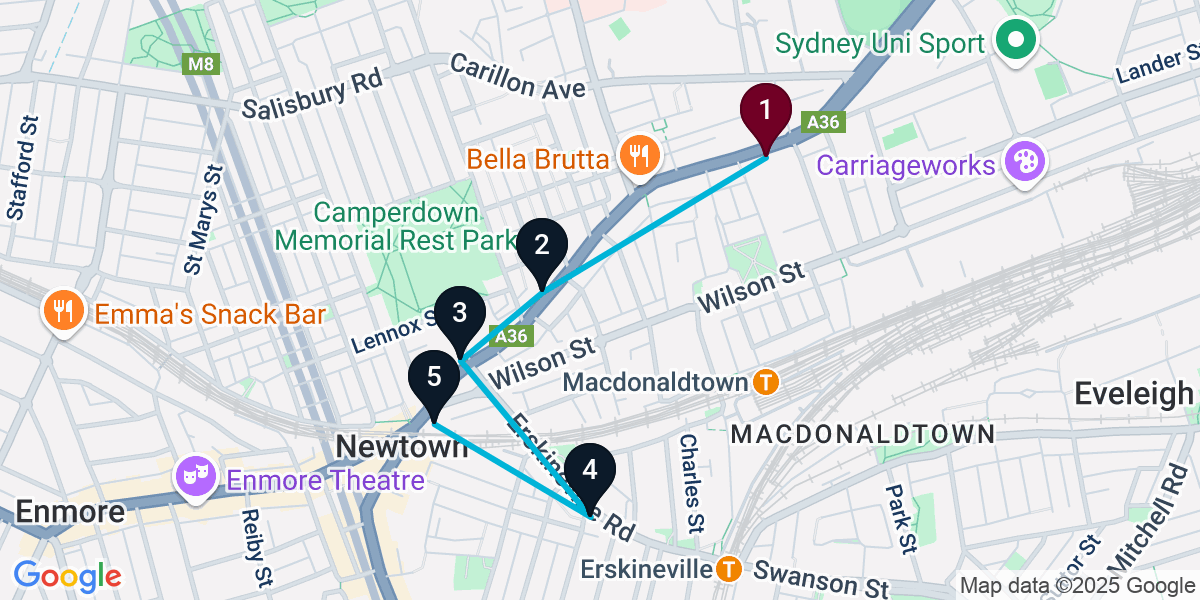 Map for Darling Harbour Live Music Pub Crawl Extravaganza