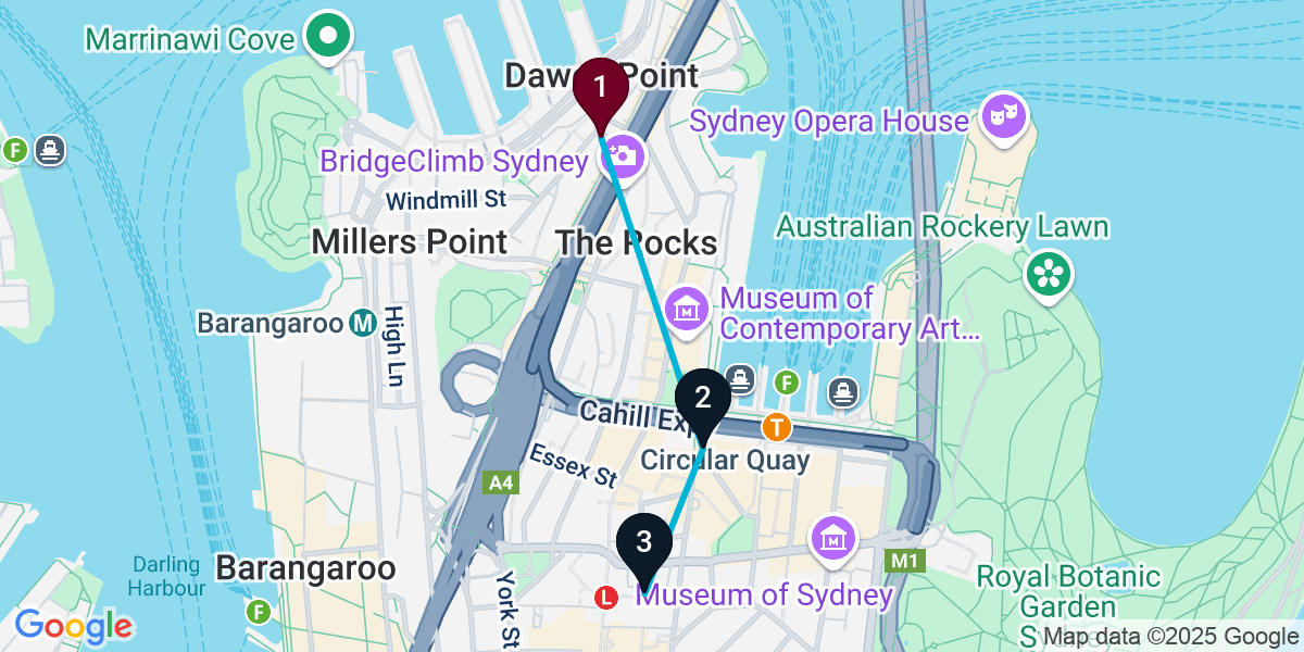Map for Darling Harbour Classy Pub Crawl