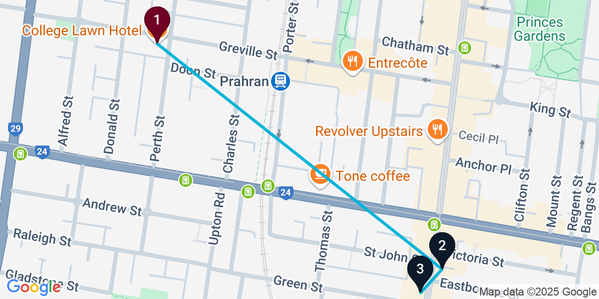 Map for Short Windsor Bar Crawl
