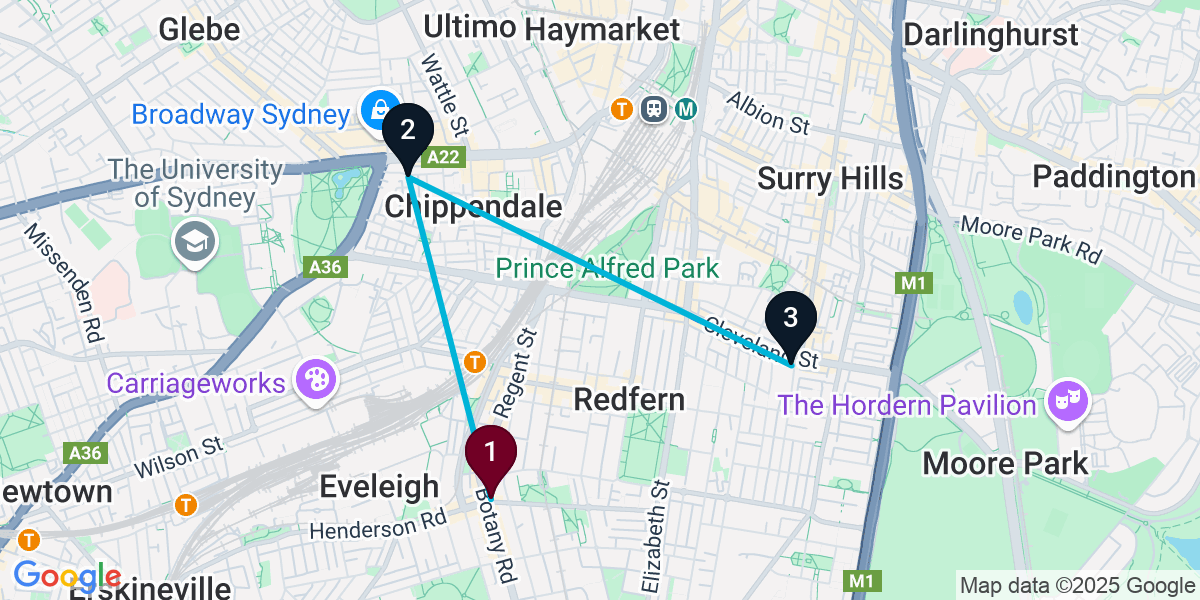 Map for 3-Stop Waterloo Live music Bar Crawl