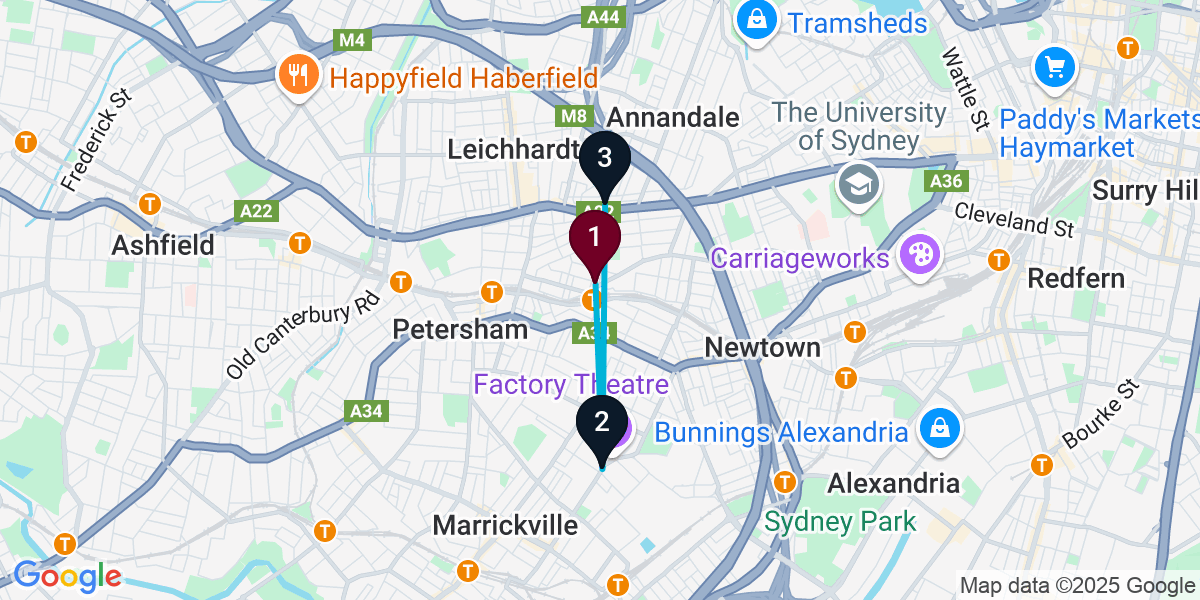 Map for 3-Stop Stanmore Nightclub Bar Crawl