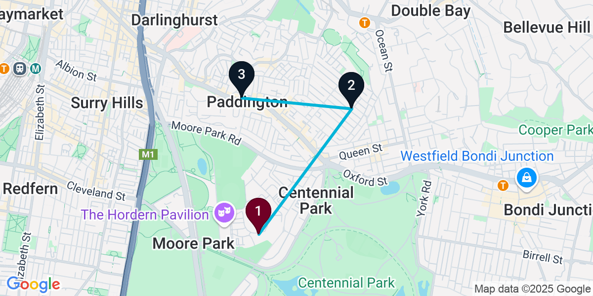 Map for 3-Stop Sydney Live music Bar Crawl