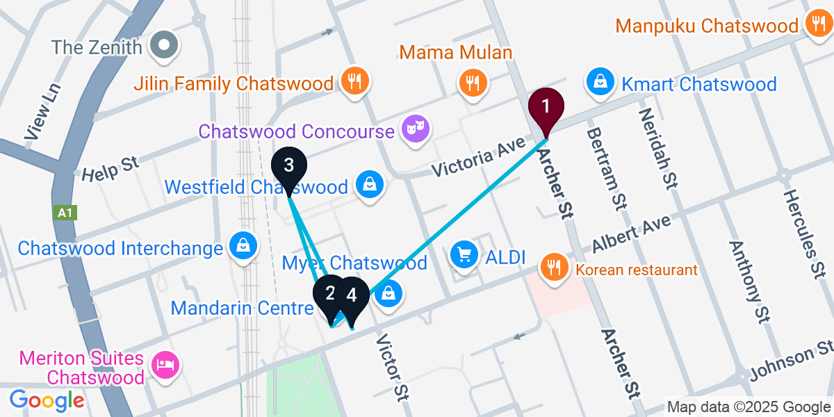 Map for Bistro Kai Bar Crawl