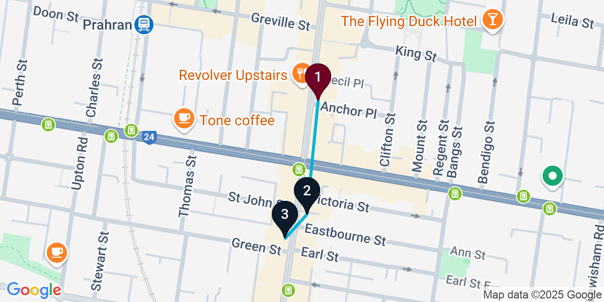 Map for Windsor Cocktail Bar Crawl