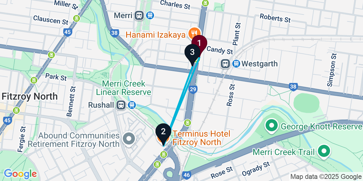 Map for Compact Northcote Bar Crawl