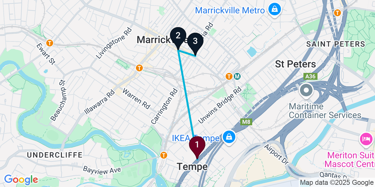 Map for 3-Stop Tempe Wine bar Bar Crawl