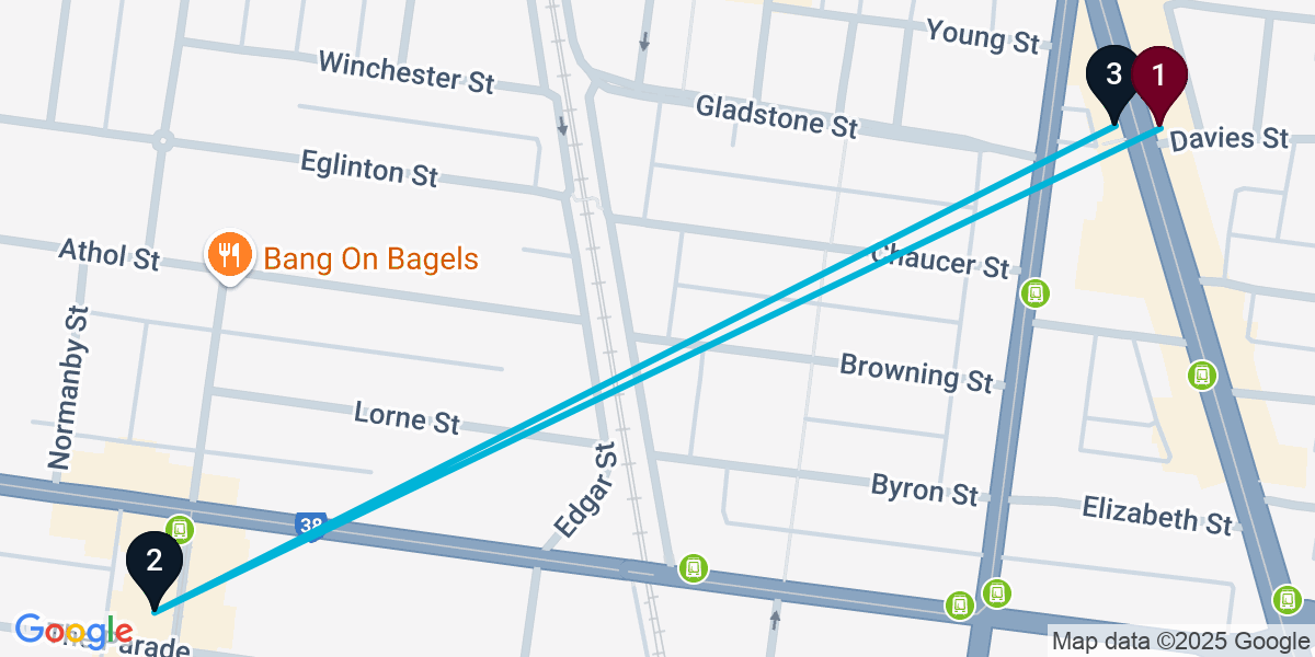 Map for Short Moonee Ponds Bar Crawl