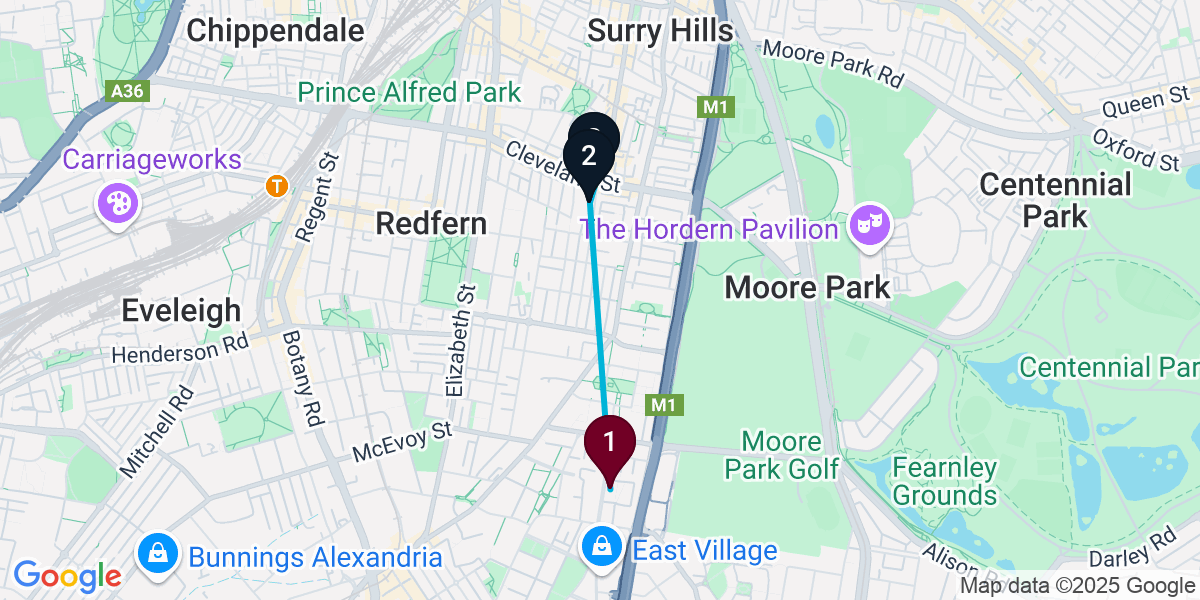 Map for 3-Stop Waterloo Cocktail Bar Crawl