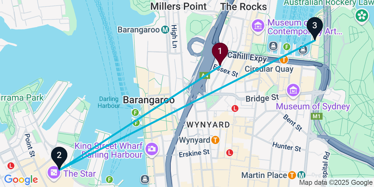 Map for 3-Stop The Rocks Sports bar Bar Crawl