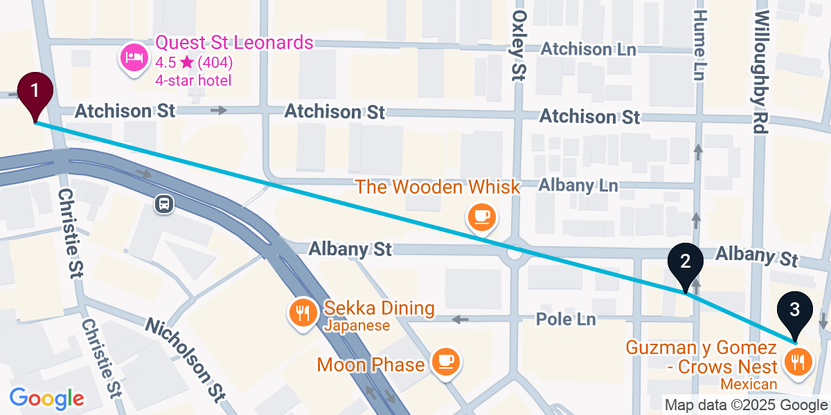 Map for 3-Stop St Leonards Wine bar Bar Crawl