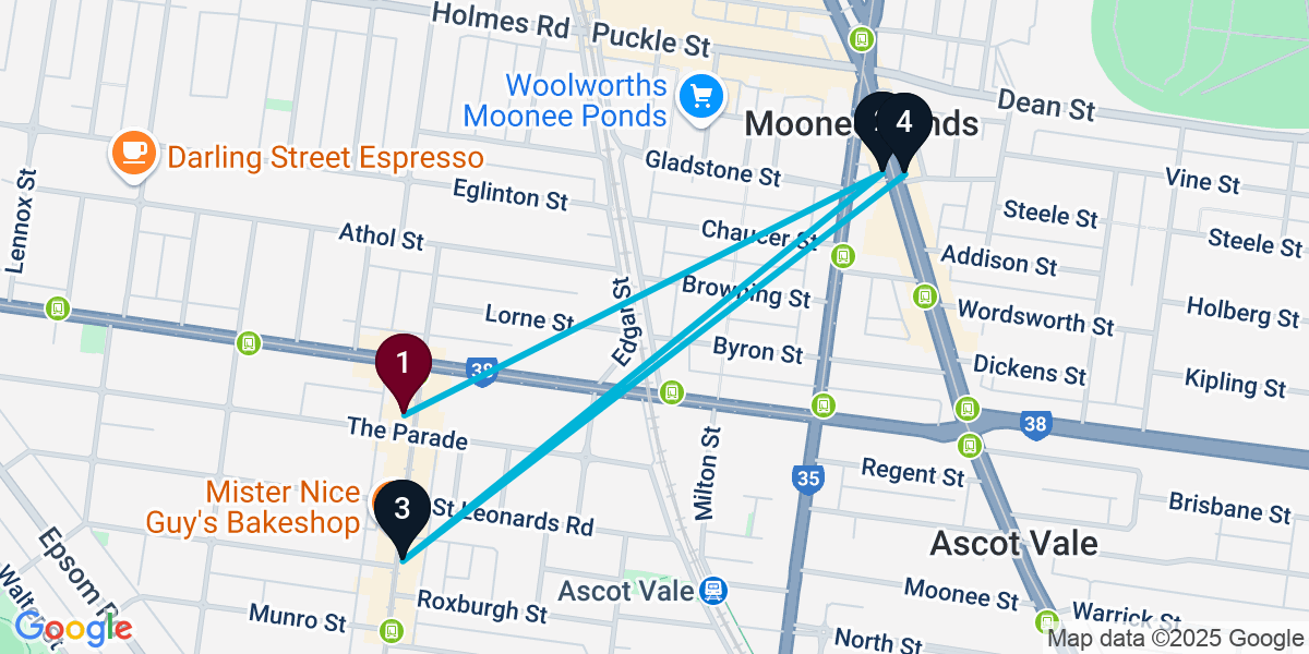 Map for Signature Ascot Vale Bar Crawl