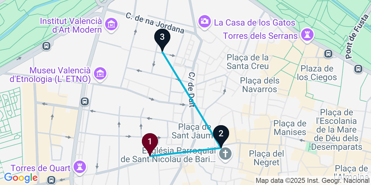 Map for Short Ciutat Vella Pub Crawl
