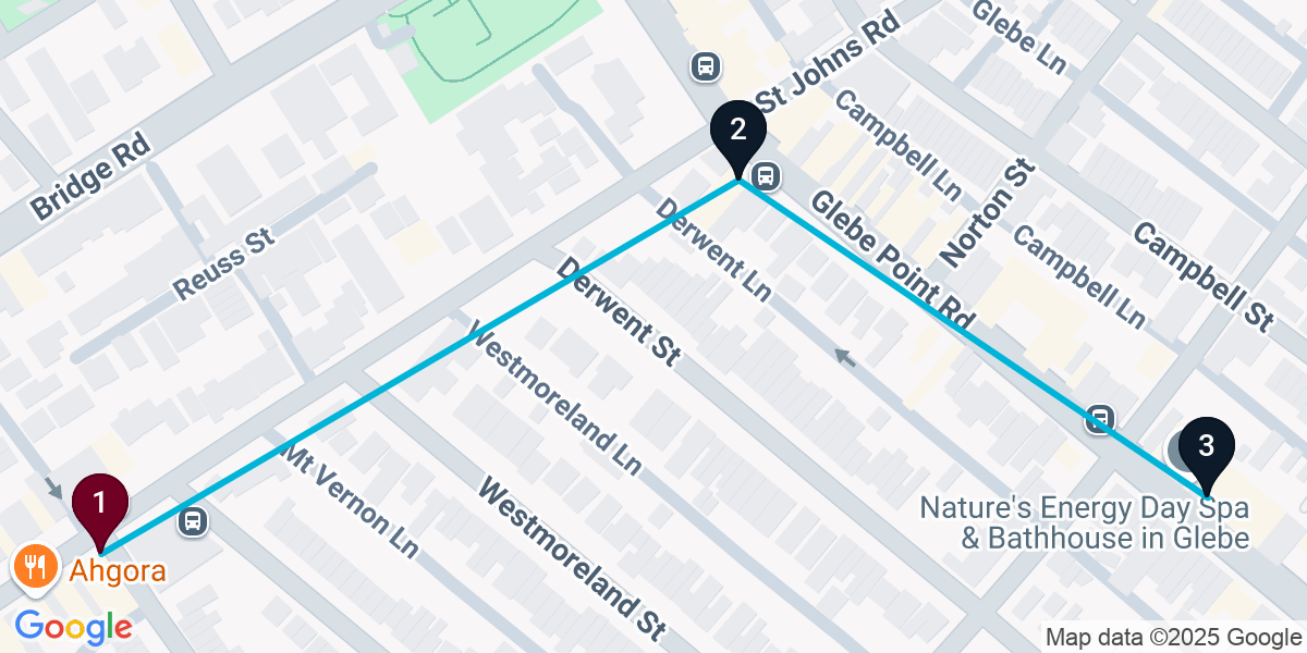 Map for 3-Stop Glebe Wine bar Bar Crawl
