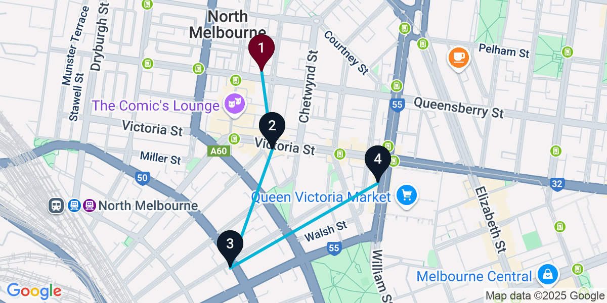 Map for Curated North West Melbourne Bar Crawl