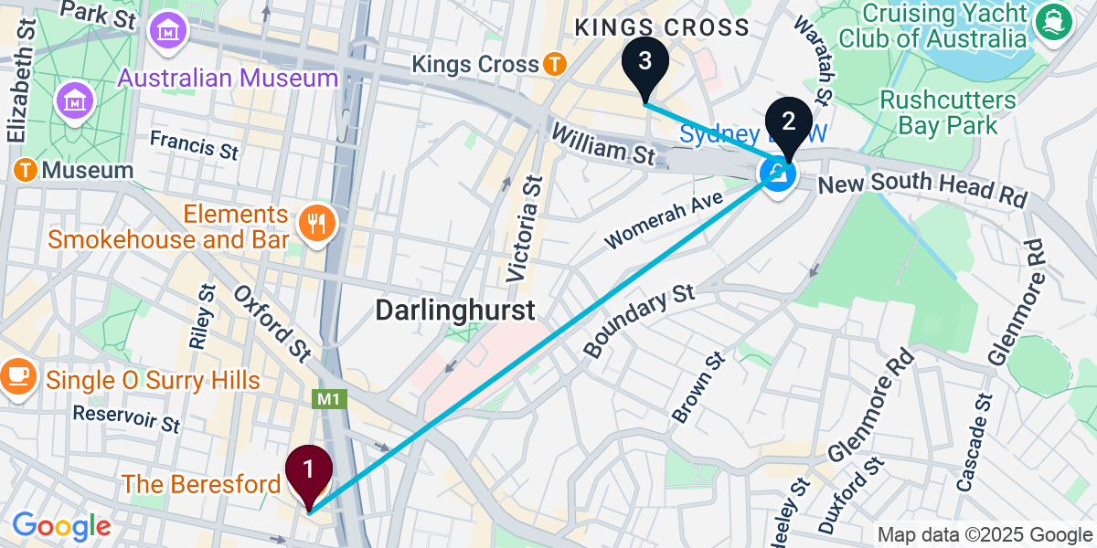 Map for 3-Stop Surry Hills Wine bar Bar Crawl