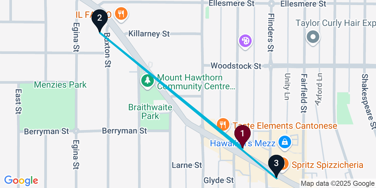 Map for 3-Stop Mount Hawthorn Wine bar Bar Crawl