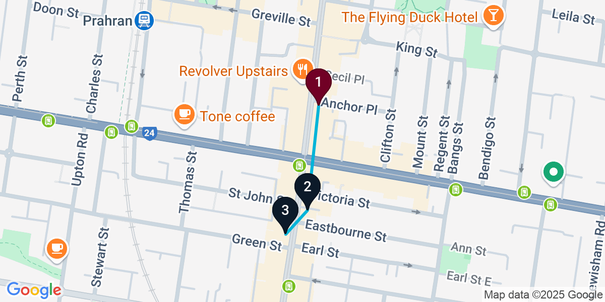 Map for Windsor Cocktail Bar Crawl