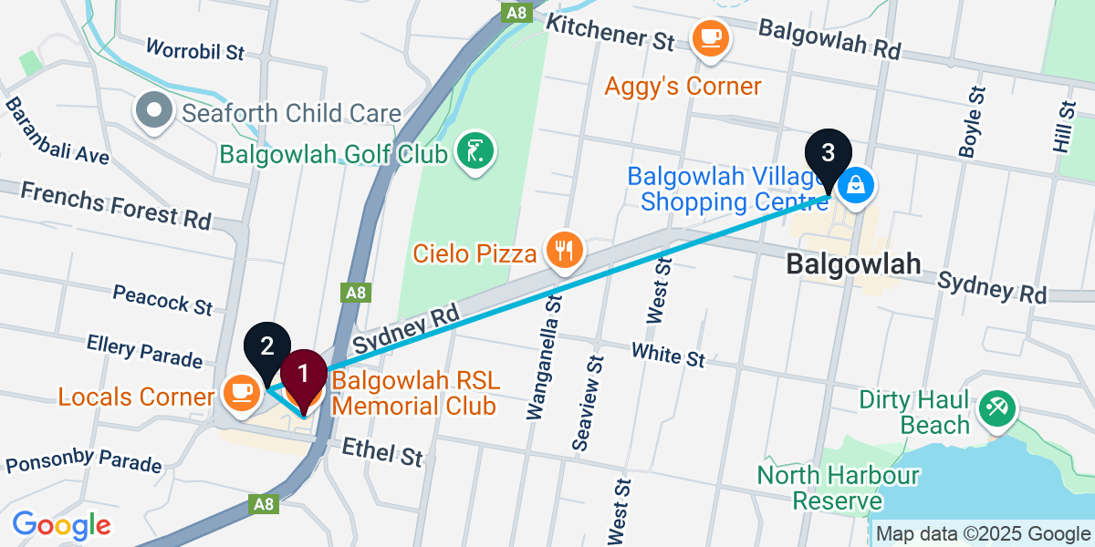 Map for 3-Stop Seaforth Wine bar Bar Crawl