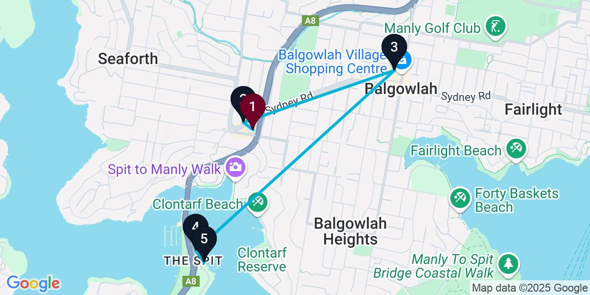 Map for 5-Stop Seaforth Wine bar Bar Crawl