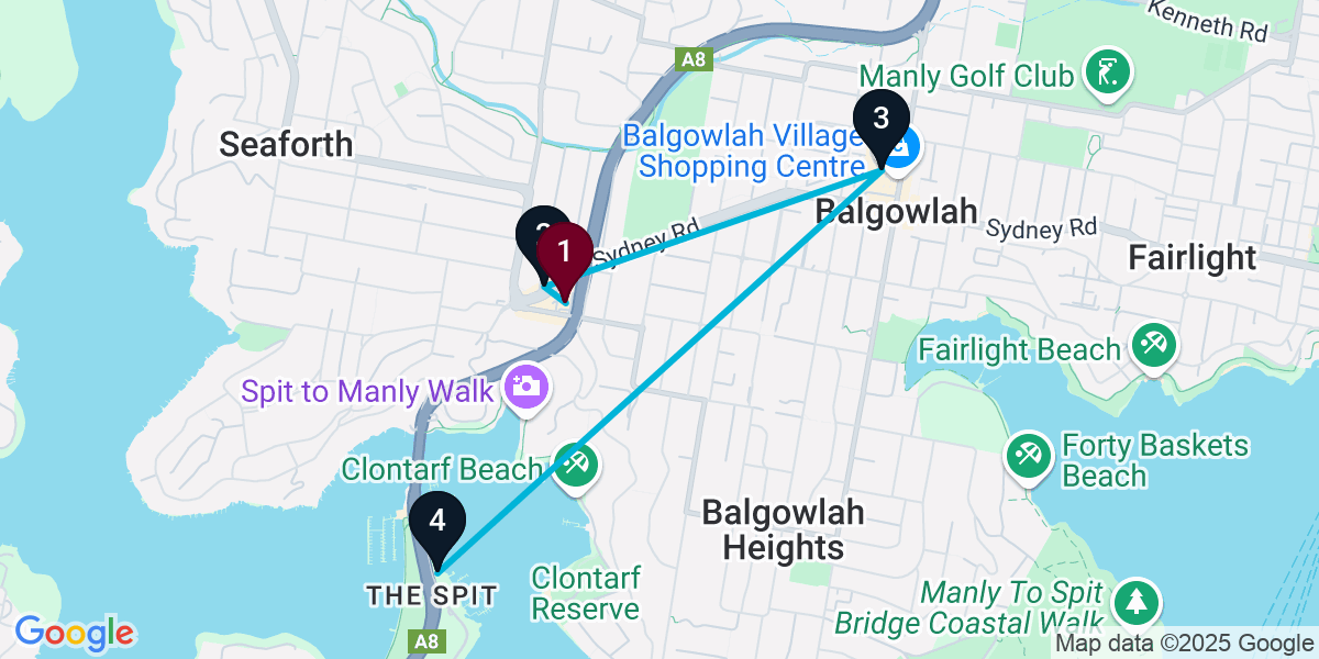 Map for 4-Stop Seaforth Wine bar Bar Crawl
