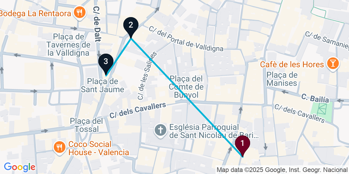 Map for Compact Ciutat Vella Cocktail Bar Crawl