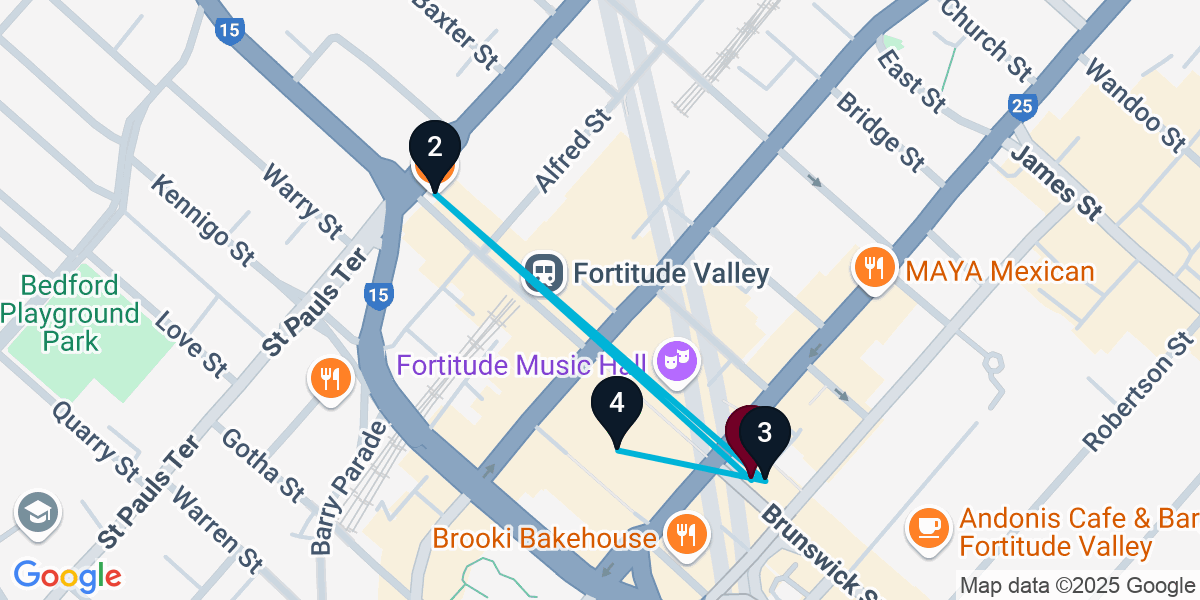 Map for Signature Fortitude Valley Bar Crawl