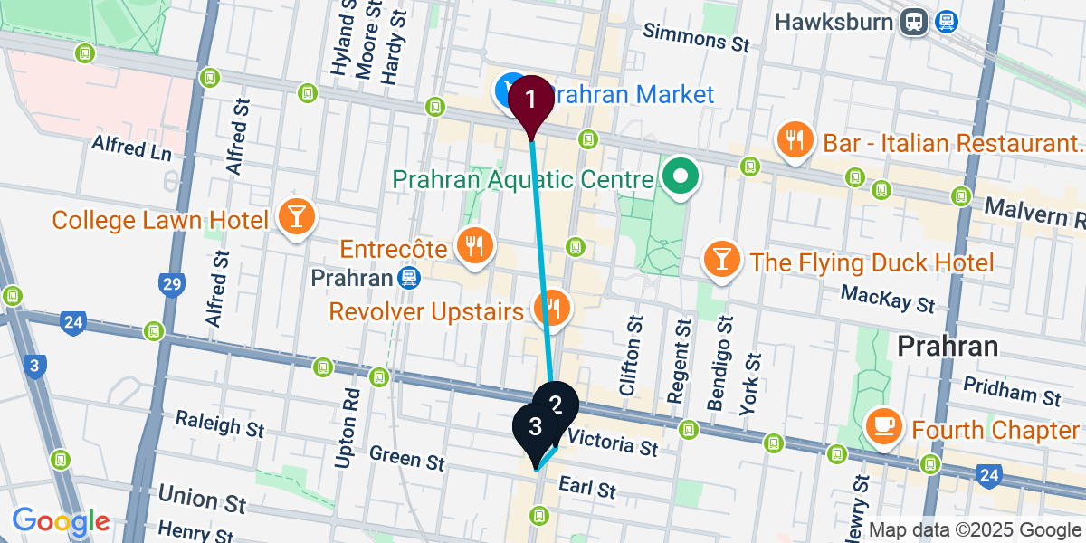 Map for Windsor Cocktail Bar Crawl